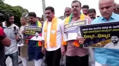 ವಾಲ್ಮೀಕಿ ನಿಗಮದ ಹಗರಣ | ಸಚಿವ ನಾಗೇಂದ್ರ ವಜಾಕ್ಕೆ ಆಗ್ರಹ: ಬಿಜೆಪಿಯಿಂದ ರಾಜಭವನ ಚಲೋ