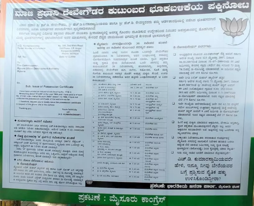 ದೇವೇಗೌಡರ ಭೂ ಕಬಳಿಕೆ ಫ್ಲೆಕ್ಸ್ ವಿರೋಧಿಸಿ ಪ್ರತಿಭಟನೆ: ಸಾರಾ ಮಹೇಶ್ ಸೇರಿ ಹಲವರು ಪೊಲೀಸರ ವಶಕ್ಕೆ