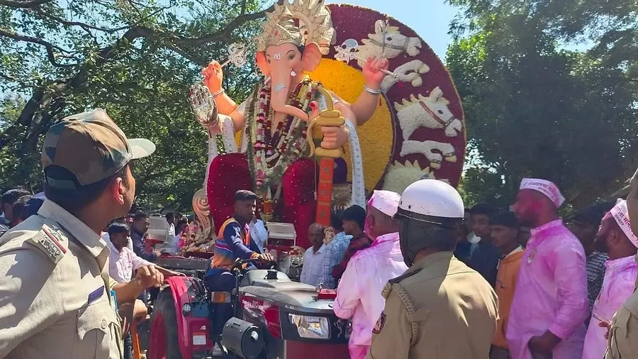 ಬೆಳಗಾವಿ | ಗಣೇಶನ ಮೂರ್ತಿ ವಿಸರ್ಜನಾ ಮೆರವಣಿಗೆಗೆ ತಡೆ; ಪ್ರತಿಭಟನೆ