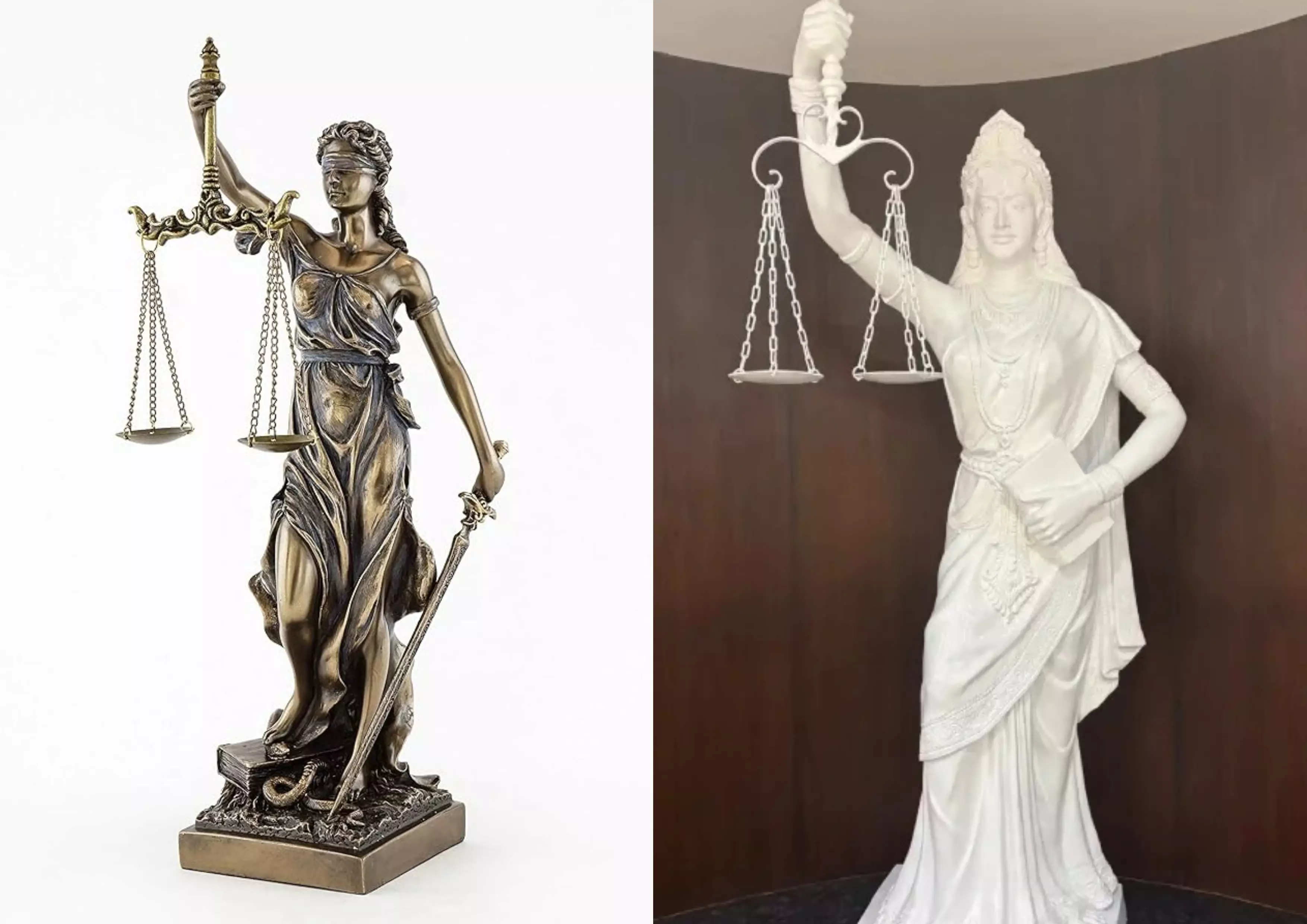 Lady of Justice| ಕಣ್ಣಿನ ಪಟ್ಟಿ ಕಳಚಿದ ʼನ್ಯಾಯದೇವತೆ; ಕೈಯ್ಯಲ್ಲಿ ಕತ್ತಿ ಬದಲಿಗೆ ಸಂವಿಧಾನವೇ ಅಸ್ತ್ರ