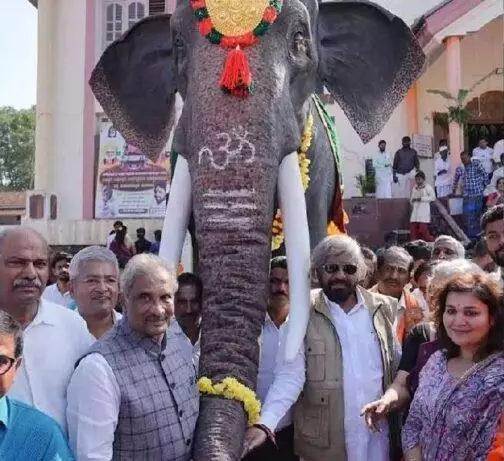 ರಂಭಾಪುರಿ ಮಠಕ್ಕೆ ರೋಬೋಟಿಕ್ ಆನೆ ಕೊಡುಗೆ ನೀಡಿದ ನಟಿ ಶಿಲ್ಪಾ ಶೆಟ್ಟಿ