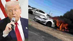 ಟೆಸ್ಲಾ ಕಾರುಗಳಿಗೆ ಹಾನಿ ಮಾಡಿದರೆ 20 ವರ್ಷ ಜೈಲು: ಅಮೆರಿಕ ಅಧ್ಯಕ್ಷ ಟ್ರಂಪ್ ಎಚ್ಚರಿಕೆ