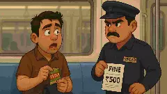 ಮೆಟ್ರೋ ಆವರಣದಲ್ಲಿ ಗುಟ್ಕಾ ತಿಂದು ಉಗುಳಿದ ಪ್ರಯಾಣಿಕನಿಗೆ 500 ರೂಪಾಯಿ ದಂಡ