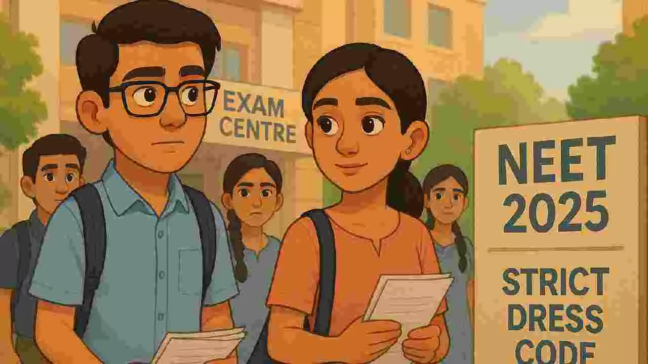 NEET 2025: ಇಂದು ದೇಶಾದ್ಯಂತ ನೀಟ್ ಪರೀಕ್ಷೆ, ಕಟ್ಟುನಿಟ್ಟು ವಸ್ತ್ರ ಸಂಹಿತೆ NEET 2025: ಇಂದು ದೇಶಾದ್ಯಂತ ನೀಟ್ ಪರೀಕ್ಷೆ, ಕಟ್ಟುನಿಟ್ಟು ವಸ್ತ್ರ ಸಂಹಿತೆ