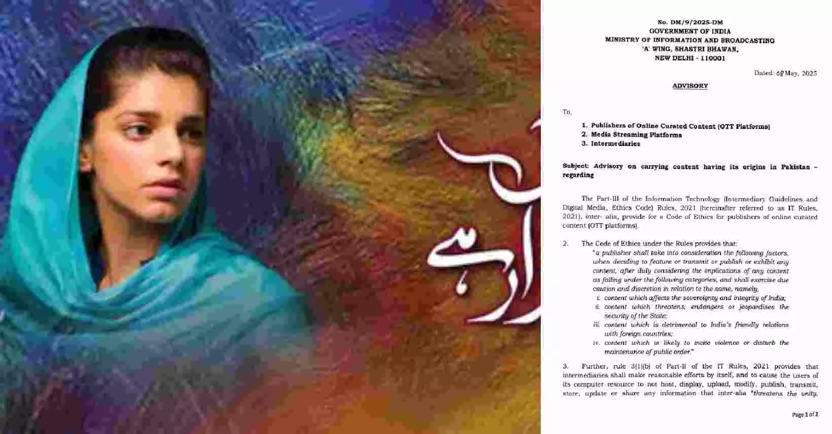 Immediate Ban on Streaming Content Originating from Pakistan Immediate Ban on Streaming Content Originating from Pakistan