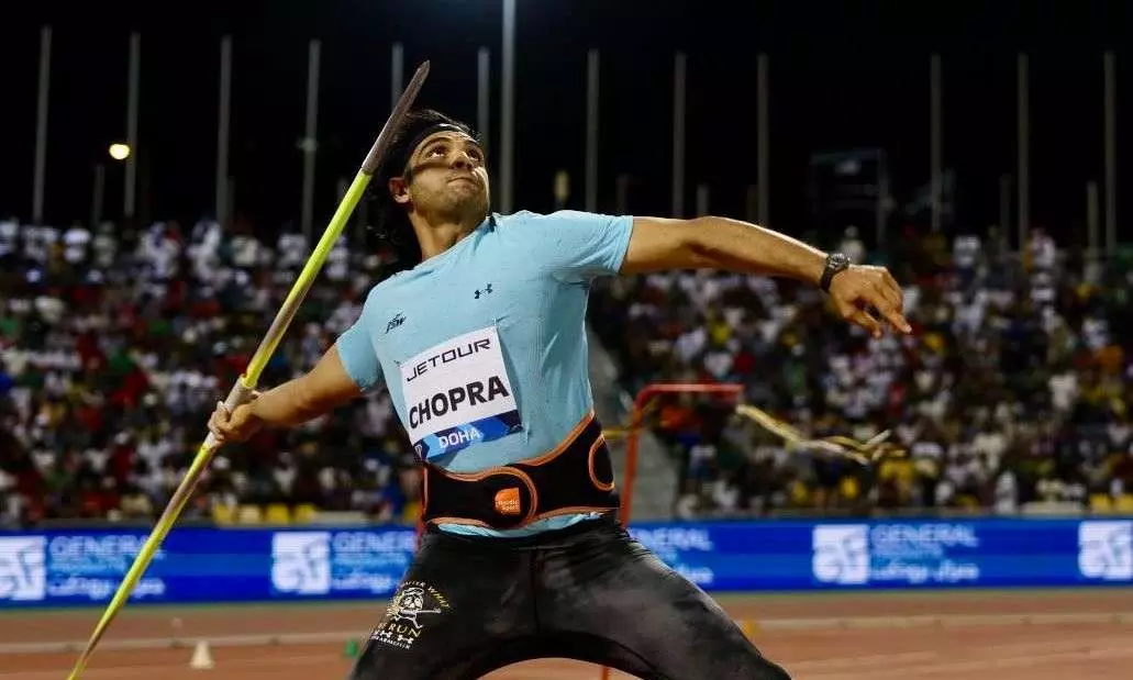 Neeraj Chopra| 90.23 ಮೀ. ಜಾವೆಲಿನ್ ಎಸೆದು ಇತಿಹಾಸ ನಿರ್ಮಿಸಿದ ನೀರಜ್ ಚೋಪ್ರಾ Neeraj Chopra| 90.23 ಮೀ. ಜಾವೆಲಿನ್ ಎಸೆದು ಇತಿಹಾಸ ನಿರ್ಮಿಸಿದ ನೀರಜ್ ಚೋಪ್ರಾ