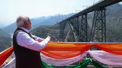 Prime Minister Narendra Modi inaugurated worlds highest Chenab Railway Bridge