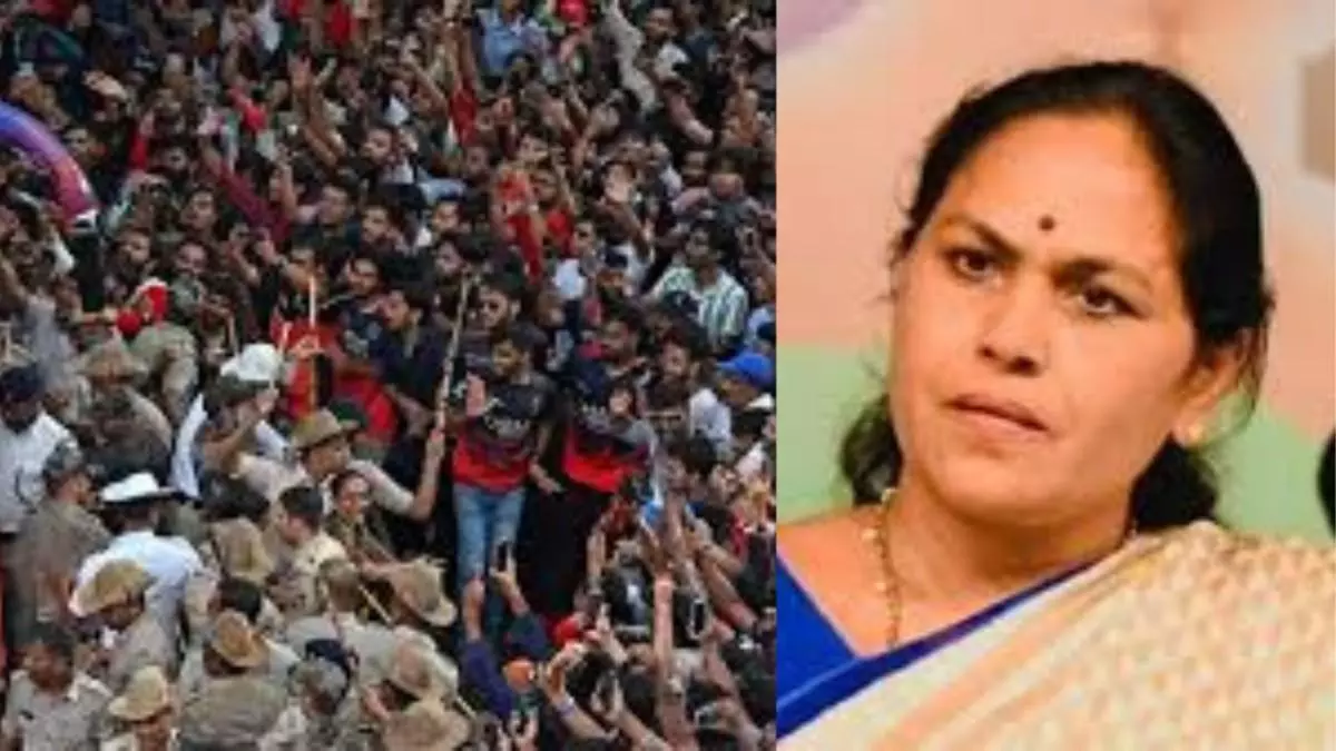 The blood stain of the stampede is on the hands of CM, DCM: Union Minister Shobha Karandlaje The blood stain of the stampede is on the hands of CM, DCM: Union Minister Shobha Karandlaje