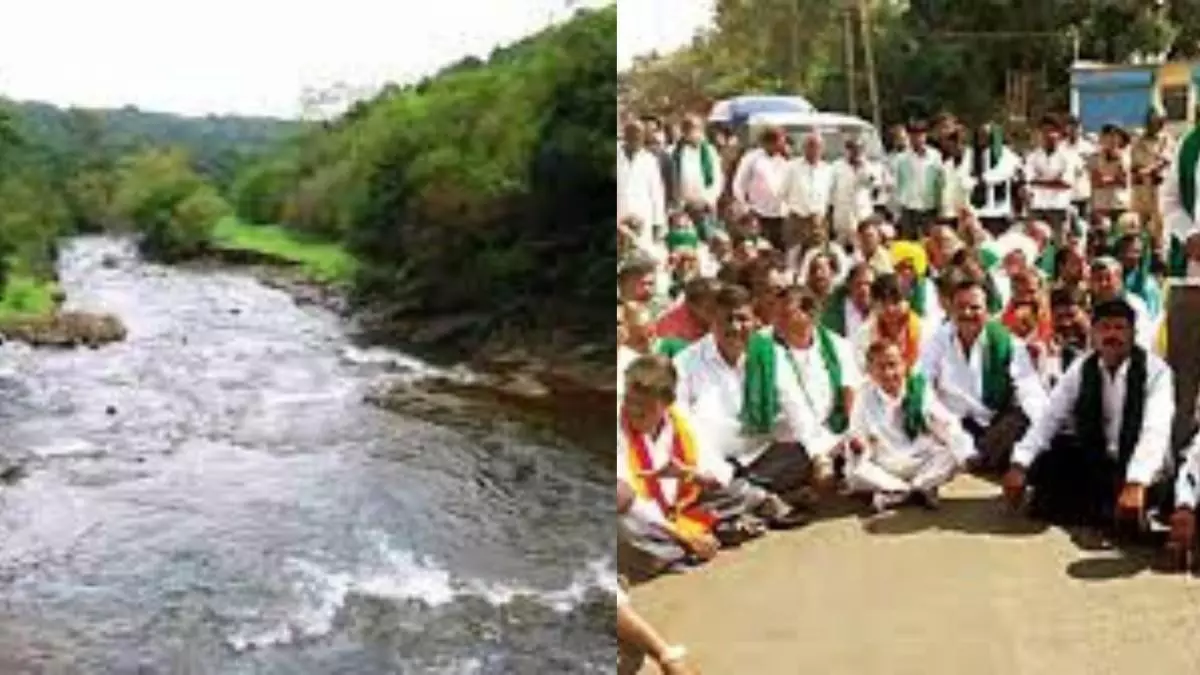 Mahadayi struggle: Farmers protest again in Dharwad Mahadayi struggle: Farmers protest again in Dharwad
