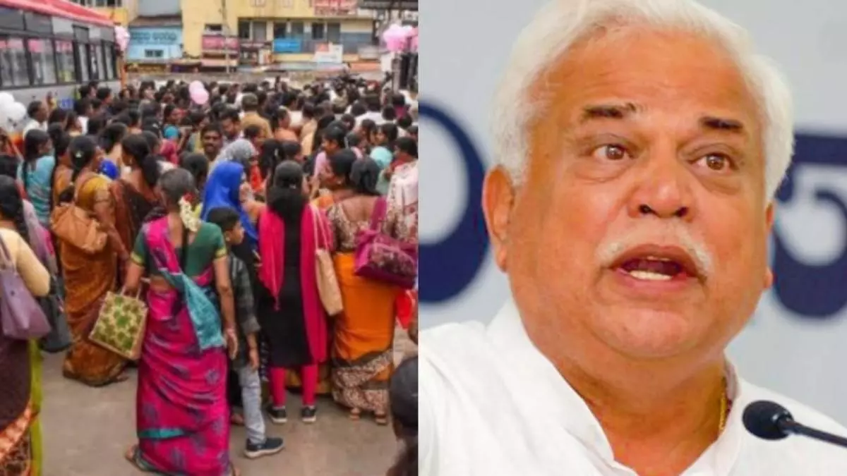Shakti Yojana leaves men without space on buses: R. V. Deshpande Shakti Yojana leaves men without space on buses: R. V. Deshpande