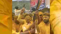 ಜಾತ್ರೆ ವೇಳೆ ಗಾಳಿಯಲ್ಲಿ ಗುಂಡು ಹಾರಿಸಿದ ರಮೇಶ್ ಜಾರಕಿಹೊಳಿ ಪುತ್ರ ಸಂತೋಷ್: ಪ್ರಕರಣ ದಾಖಲು