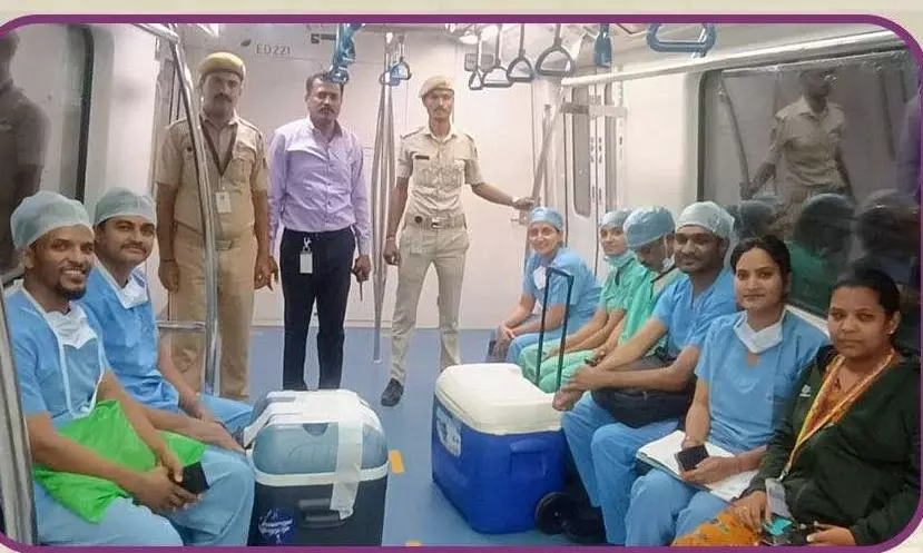ನಮ್ಮ ಮೆಟ್ರೊದಲ್ಲಿ ಜೀವಂತ ಯಕೃತ್ ಸಾಗಣೆ; ಮೊದಲ ಬಾರಿಗೆ ಮೆಟ್ರೋದಲ್ಲಿ ಅಂಗಾಂಗ ಸಾಗಣೆ ನಮ್ಮ ಮೆಟ್ರೊದಲ್ಲಿ ಜೀವಂತ ಯಕೃತ್ ಸಾಗಣೆ; ಮೊದಲ ಬಾರಿಗೆ ಮೆಟ್ರೋದಲ್ಲಿ ಅಂಗಾಂಗ ಸಾಗಣೆ
