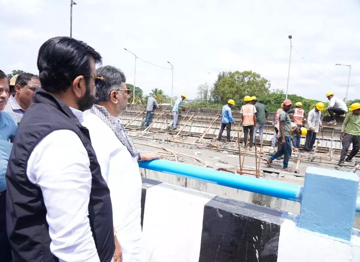 Hebbals new flyover to be open for traffic after August 15; DKS Hebbals new flyover to be open for traffic after August 15; DKS