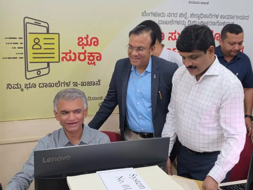 Revenue records at farmers fingertips through Bhu Suraksha campaign: Minister Krishna Byre Gowda Revenue records at farmers fingertips through Bhu Suraksha campaign: Minister Krishna Byre Gowda