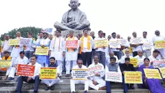 BJP-JDS protest demanding recognition of irrigation projects in North Karnataka