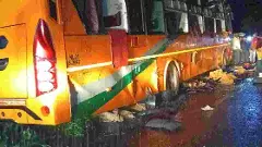 ಬೆಳಗಾವಿ ಬಳಿ ಖಾಸಗಿ ಬಸ್ ಪಲ್ಟಿ: ಇಬ್ಬರ ದುರ್ಮರಣ, 9 ಮಂದಿಗೆ ಗಾಯ