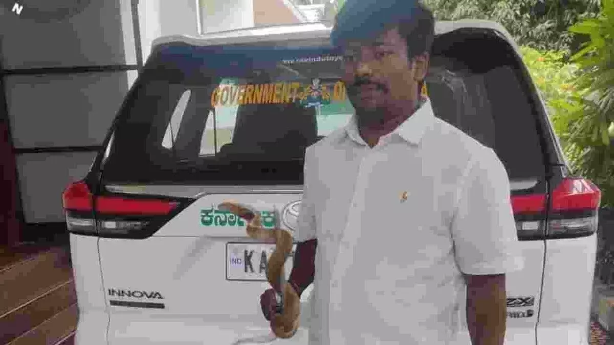 Unexpected Visitor at Deputy CM’s Residence: Baby Cobra Appears! Unexpected Visitor at Deputy CM’s Residence: Baby Cobra Appears!
