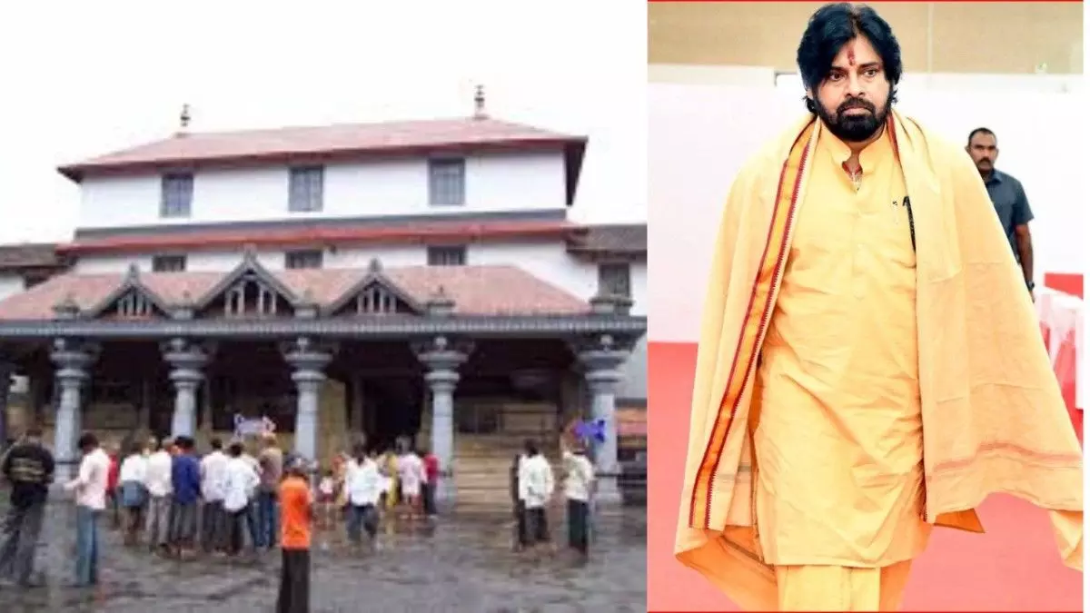 Andhra DCM-actor Pawan Kalyan visits Dharmasthala on September 11, participates in special puja Andhra DCM-actor Pawan Kalyan visits Dharmasthala on September 11, participates in special puja