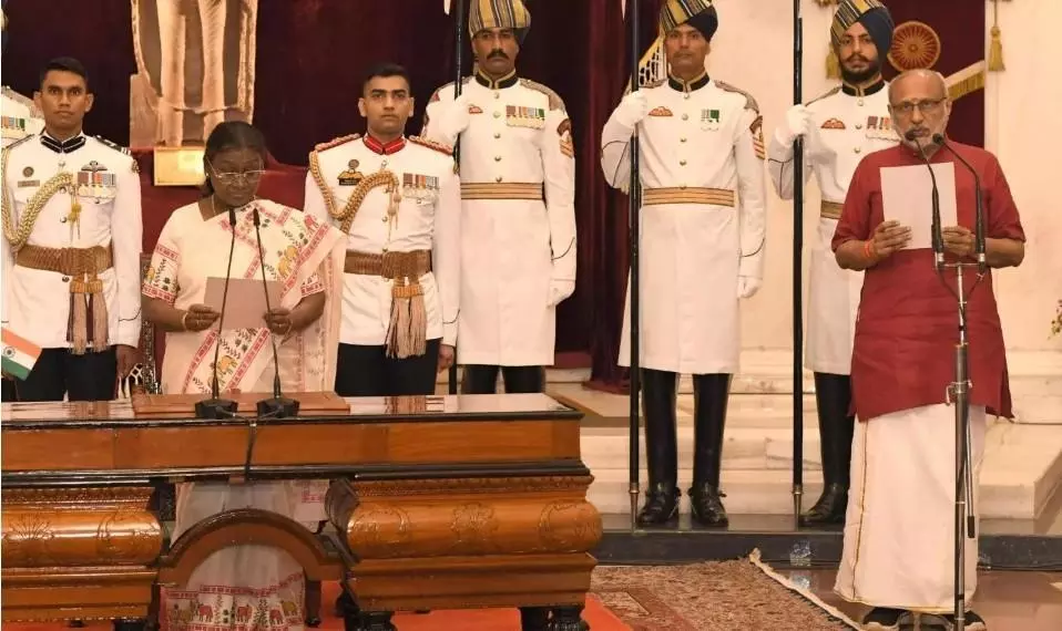 ಭಾರತದ 15ನೇ ಉಪರಾಷ್ಟ್ರಪತಿಯಾಗಿ ಸಿ.ಪಿ. ರಾಧಾಕೃಷ್ಣನ್ ಪ್ರಮಾಣ ವಚನ ಸ್ವೀಕಾರ