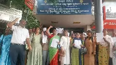 ಮಾಹಿತಿ ನೀಡದೇ ಬಿಪಿಎಲ್ ಕಾರ್ಡ್ ರದ್ದು; ಪಡಿತರದಾರರಿಂದ ಪ್ರತಿಭಟನೆ