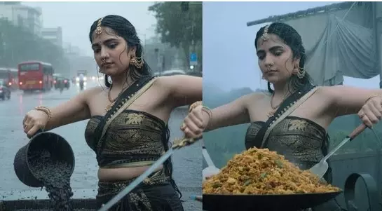 ಕಾಂತಾರ ಮೀಮ್ ಟ್ರೆಂಡ್: ಬೆಂಗಳೂರು ಗುಂಡಿ  ಮುಚ್ಚಿದ ಯುವರಾಣಿ ರುಕ್ಮಿಣಿ ವಸಂತ್!