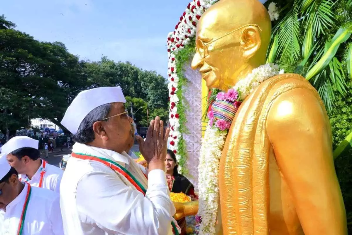 Bapus sacrifices and sacrifices will always be an example for us: CM Siddaramaiah