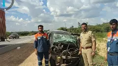 Terrible accident near Kudligi: Mother and child from Bengaluru die after car hits bridge