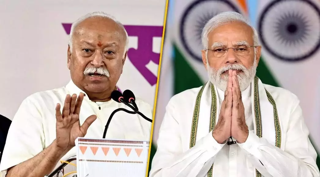 ಮೋದಿ ಜೊತೆ ಕೊನೆಗೂ ಕದನ ವಿರಾಮ: ಭಾಗವತರ ವಿಜಯದಶಮಿ ಭಾಷಣದ ಗುಟ್ಟು ರಟ್ಟು ಮೋದಿ ಜೊತೆ ಕೊನೆಗೂ ಕದನ ವಿರಾಮ: ಭಾಗವತರ ವಿಜಯದಶಮಿ ಭಾಷಣದ ಗುಟ್ಟು ರಟ್ಟು