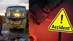 ಚಿಂತಾಮಣಿ ಬಳಿ ಶಾಲಾ ವಾಹನಕ್ಕೆ ಬೈಕ್ ಡಿಕ್ಕಿ, ಒಂದೇ ಕುಟುಂಬದ ನಾಲ್ವರು ಸ್ಥಳದಲ್ಲೇ ಸಾವು