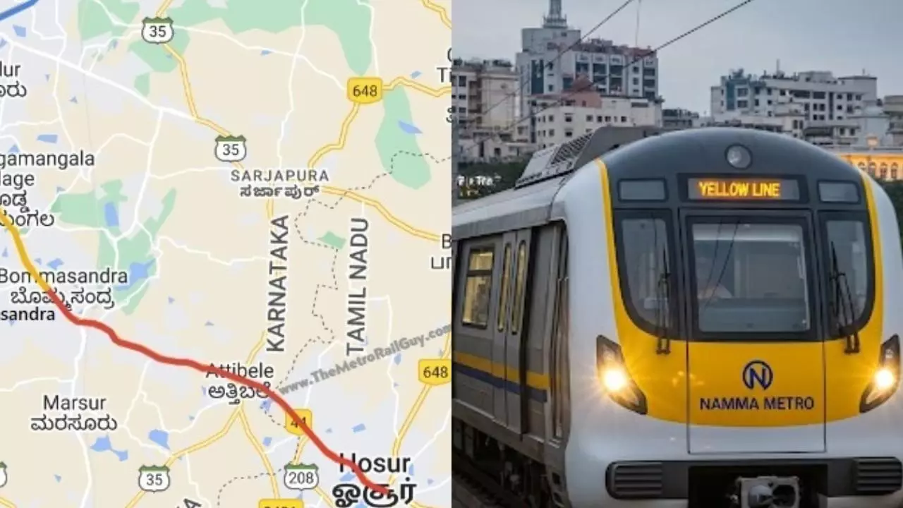 Namma Metro| ಬೆಂಗಳೂರು- ತಮಿಳುನಾಡು ಸಂಪರ್ಕದ ಮೊದಲ ಅಂತಾರಾಜ್ಯ ಮೆಟ್ರೋ  ಯೋಜನೆಗೆ ಎಳ್ಳು ನೀರು! Namma Metro| ಬೆಂಗಳೂರು- ತಮಿಳುನಾಡು ಸಂಪರ್ಕದ ಮೊದಲ ಅಂತಾರಾಜ್ಯ ಮೆಟ್ರೋ  ಯೋಜನೆಗೆ ಎಳ್ಳು ನೀರು!