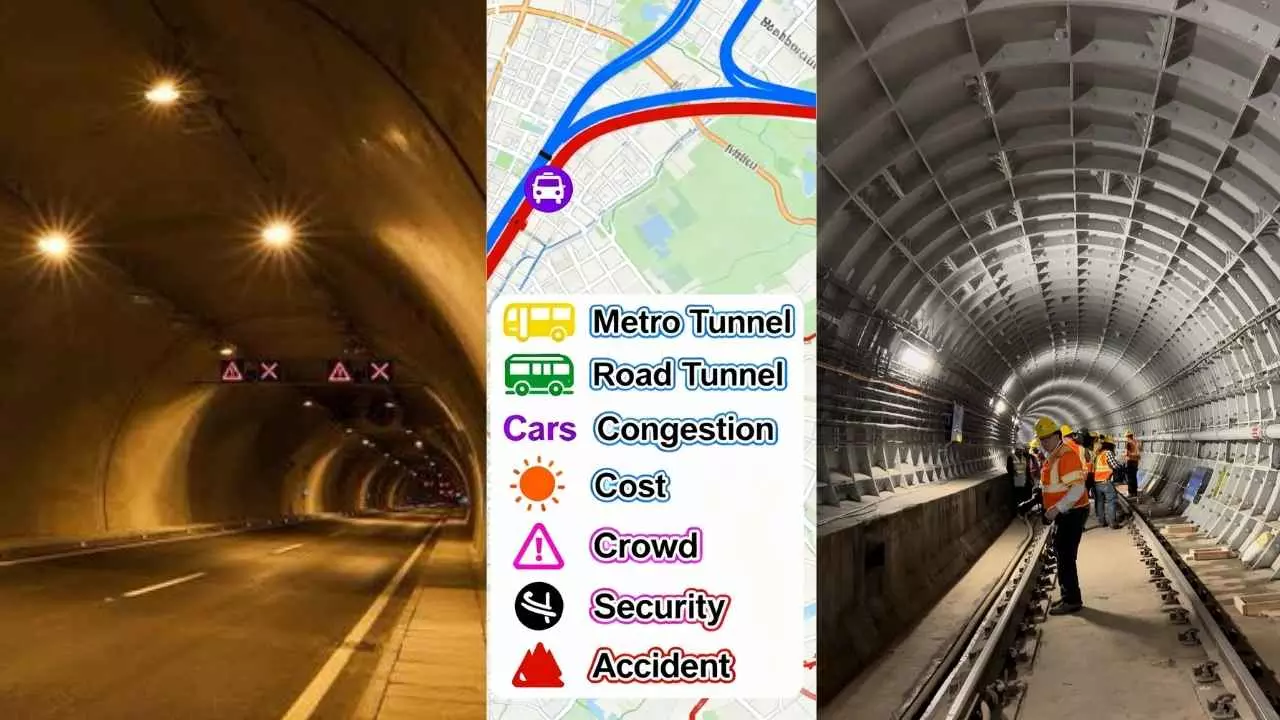 ಬೆಂಗಳೂರು ಸುರಂಗ ರಸ್ತೆ ವಿವಾದ: ಮೆಟ್ರೋ v/s ರಸ್ತೆ ಸುರಂಗ ನಡುವಿನ ವ್ಯತ್ಯಾಸವೇನು? ಇಲ್ಲಿದೆ ವಿವರಣೆ ಬೆಂಗಳೂರು ಸುರಂಗ ರಸ್ತೆ ವಿವಾದ: ಮೆಟ್ರೋ v/s ರಸ್ತೆ ಸುರಂಗ ನಡುವಿನ ವ್ಯತ್ಯಾಸವೇನು? ಇಲ್ಲಿದೆ ವಿವರಣೆ