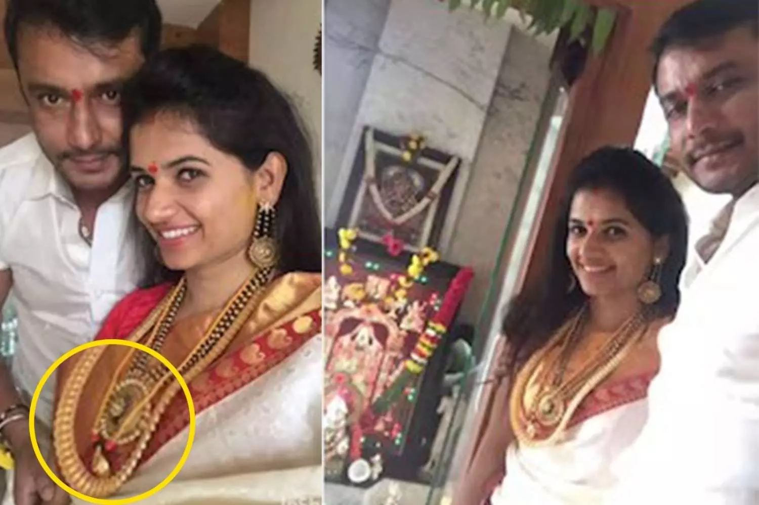 ದರ್ಶನ್ -ಪವಿತ್ರಾ ಗೌಡ ಮದುವೆ ಫೋಟೋ ವೈರಲ್: ಏನಿದರ ರಹಸ್ಯ? ದರ್ಶನ್ -ಪವಿತ್ರಾ ಗೌಡ ಮದುವೆ ಫೋಟೋ ವೈರಲ್: ಏನಿದರ ರಹಸ್ಯ?