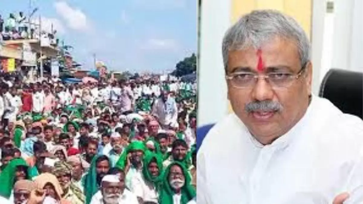 Outrage against Congress MLA Yashwant Ray Gowda Patil for saying that the fighters are not farmers