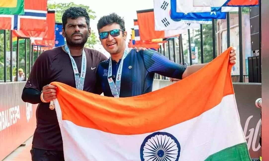 IRONMAN 70.3 Goa| ಸತತ ಎರಡನೇ ವರ್ಷವೂ ಸಂಸದ ತೇಜಸ್ವಿ ಸೂರ್ಯ ಐರನ್ ಮ್ಯಾನ್ ಸಾಧನೆ IRONMAN 70.3 Goa| ಸತತ ಎರಡನೇ ವರ್ಷವೂ ಸಂಸದ ತೇಜಸ್ವಿ ಸೂರ್ಯ ಐರನ್ ಮ್ಯಾನ್ ಸಾಧನೆ