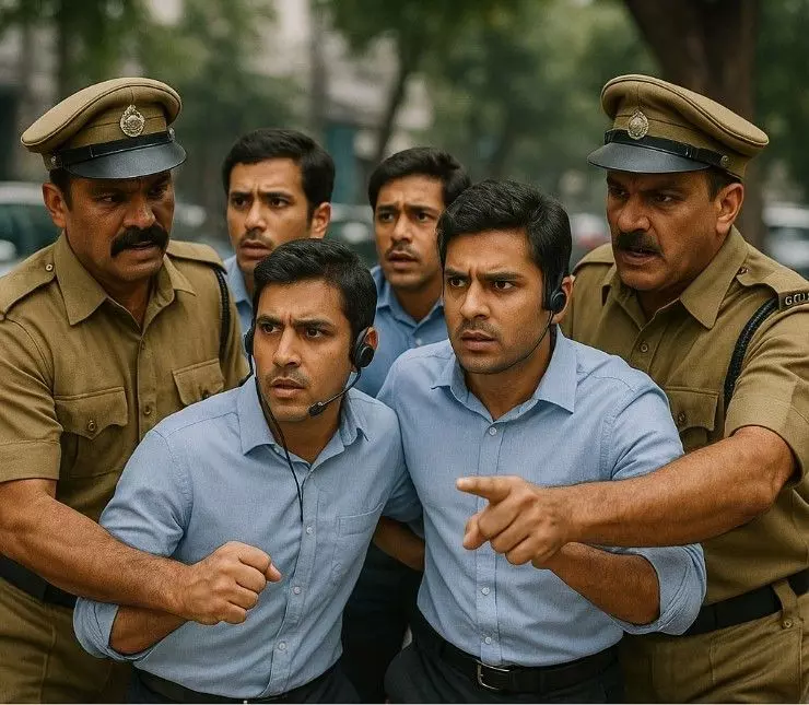 ಪೊಲೀಸ್ ಸೋಗಿನಲ್ಲಿ ಕಾಲ್ ಸೆಂಟರ್ ಸಿಬ್ಬಂದಿ ಕಿಡ್ನ್ಯಾಪ್: ಕೋಲಾರ ಕಾನ್ಸ್‌ಟೇಬಲ್ ಸೇರಿ 8 ಮಂದಿ ಅರೆಸ್ಟ್