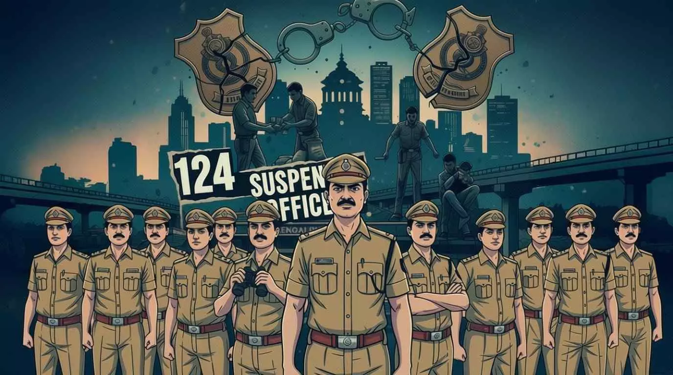 ಬೆಂಗಳೂರು ಪೊಲೀಸ್ ಇಲಾಖೆಗೆ ಅಂಟಿದ ಖಾಕಿ ಕಳಂಕ: 10 ತಿಂಗಳಲ್ಲಿ 124 ಸಿಬ್ಬಂದಿ ಅಮಾನತು..!