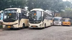 Major Crackdown in Kolar: Over 40 Private Luxury Buses Seized for Massive Tax Evasion