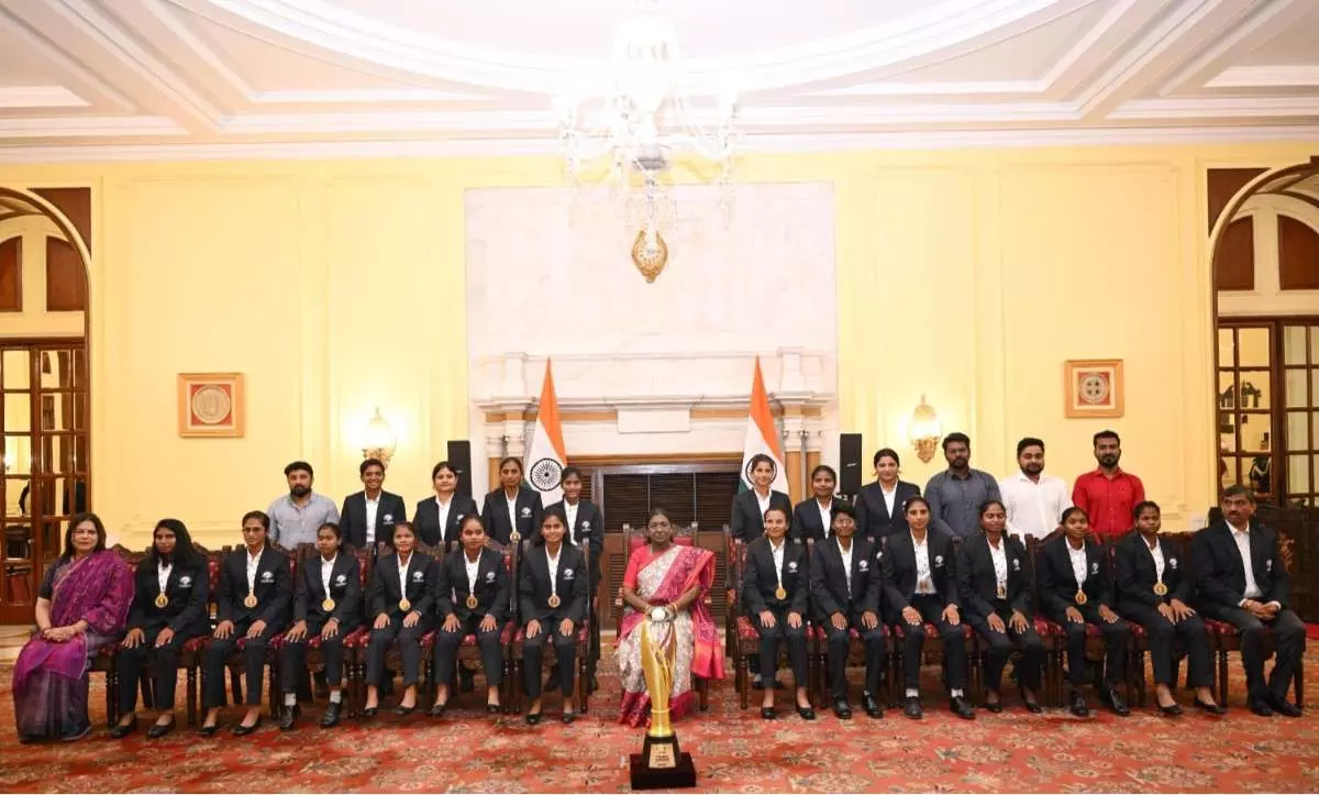 T20 World Cup Triumph Lights Up Lives: President Murmu Felicitates India’s Blind Women’s Cricket Champions