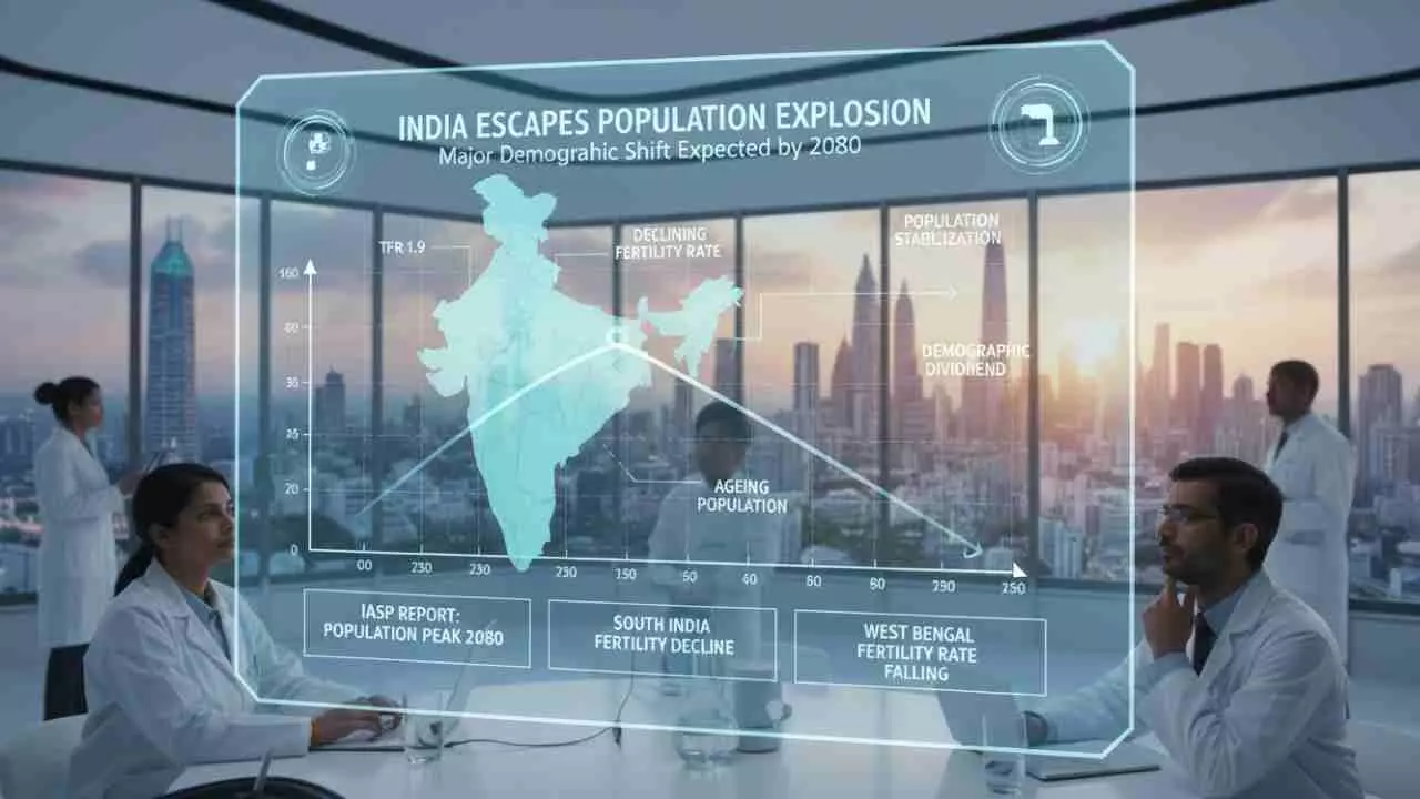ಜನಸಂಖ್ಯಾ ಸ್ಫೋಟದ ಭೀತಿಯಿಂದ ಭಾರತ ಮುಕ್ತ; 2080ಕ್ಕೆ ಕಾದಿದೆ ಮಹತ್ವದ ತಿರುವು