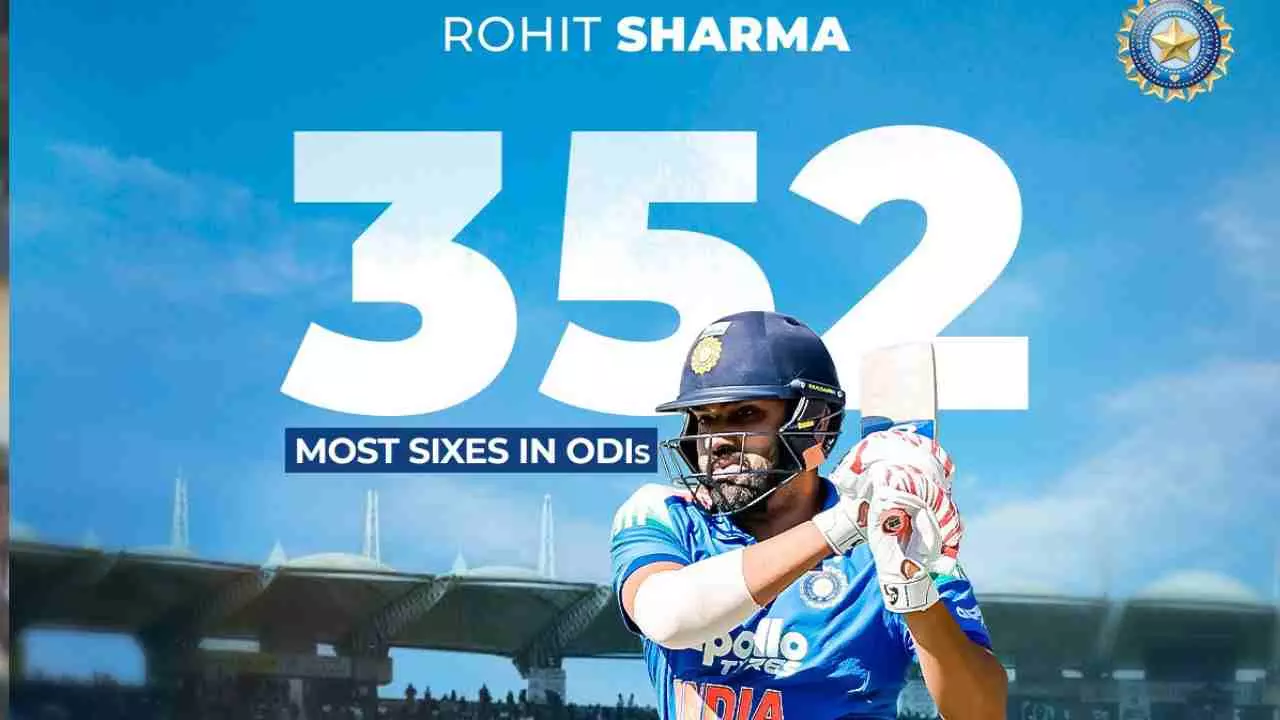 ವಿಶ್ವ ದಾಖಲೆ ಬರೆದ ರೋಹಿತ್: ಅಫ್ರಿದಿ ಹಿಂದಿಕ್ಕಿ ಏಕದಿನದಲ್ಲಿ ಅತಿ ಹೆಚ್ಚು ಸಿಕ್ಸರ್ ಸಿಡಿಸಿದ ಹಿಟ್‌ಮ್ಯಾನ್