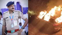 Haveri Lokayukta Inspector Dies in Fiery Crash Near Annigeri: Car Hits Divider, Victim Burnt Alive