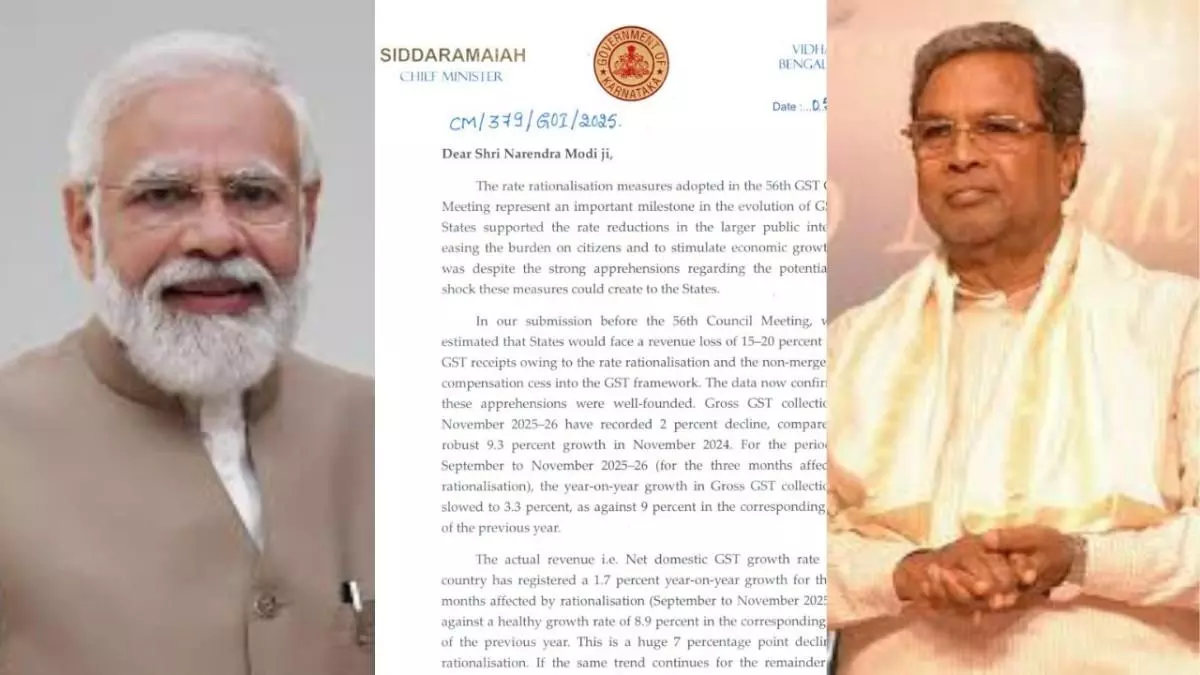 GST Rate Revision Impact Karnataka Faces ₹18,500 Crore Revenue Loss; CM Siddaramaiah Writes to PM Modi GST Rate Revision Impact Karnataka Faces ₹18,500 Crore Revenue Loss; CM Siddaramaiah Writes to PM Modi