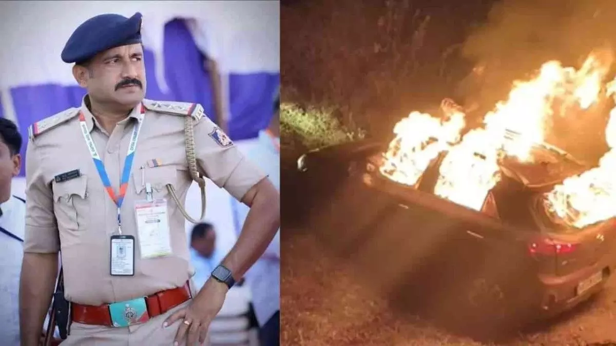 Haveri Lokayukta Inspector Dies in Fiery Crash Near Annigeri: Car Hits Divider, Victim Burnt Alive Haveri Lokayukta Inspector Dies in Fiery Crash Near Annigeri: Car Hits Divider, Victim Burnt Alive
