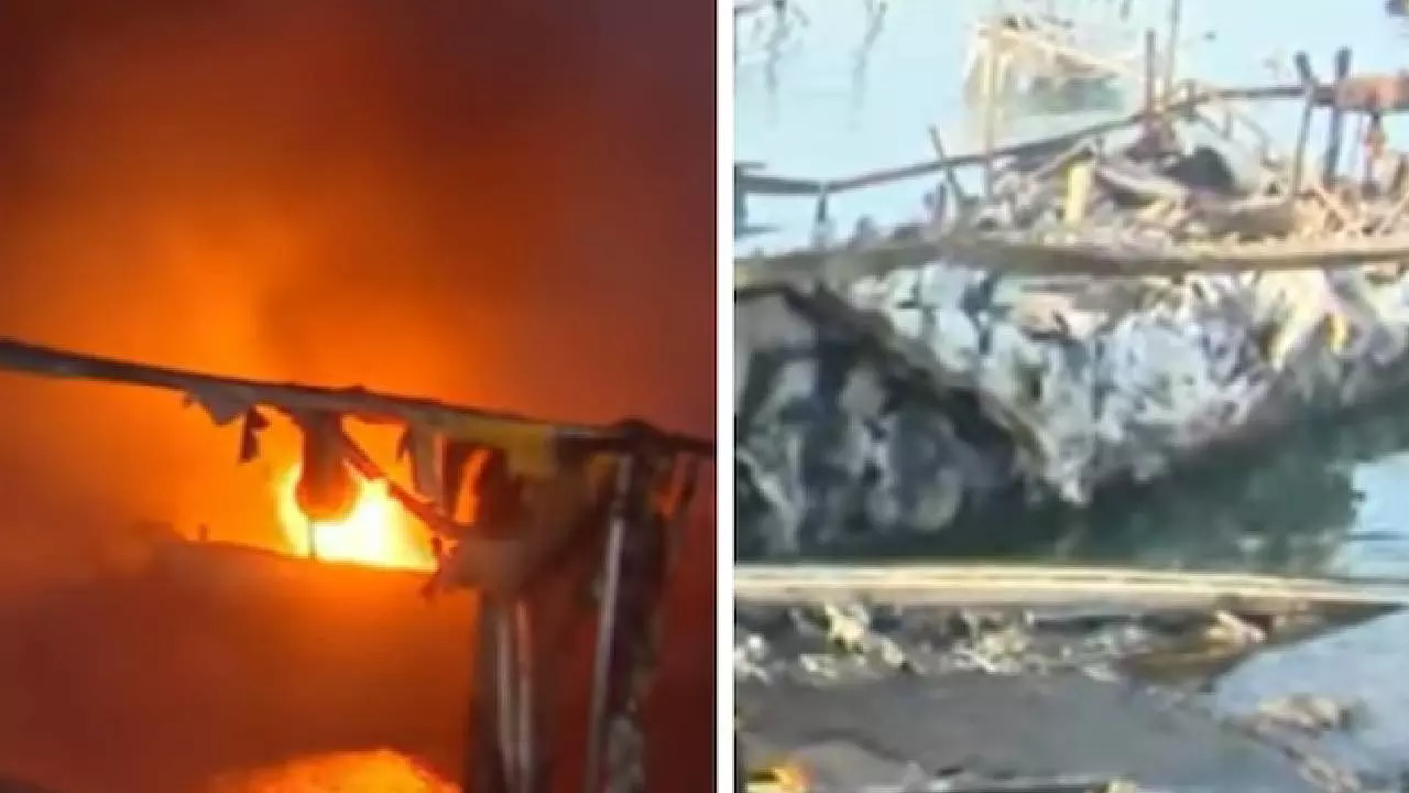 10 fishing boats gutted in massive fire near Kollam’s Ashtamudi Lake