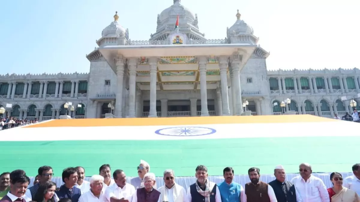 Belagavi Suvarna Soudha: World’s Second-Largest Khadi Tricolour Unveiled