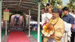 DK Shivakumar Receives Hingara Prasada Blessings at Andle Jagadeeshwari Temple