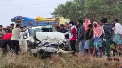 ತಮಿಳುನಾಡಿನಿಂದ ಹಿಂದಿರುಗುತ್ತಿದ್ದ ವೇಳೆ ಭೀಕರ ಅಪಘಾತ; ಒಂದೇ ಕುಟುಂಬದ ಮೂವರು ಬಲಿ