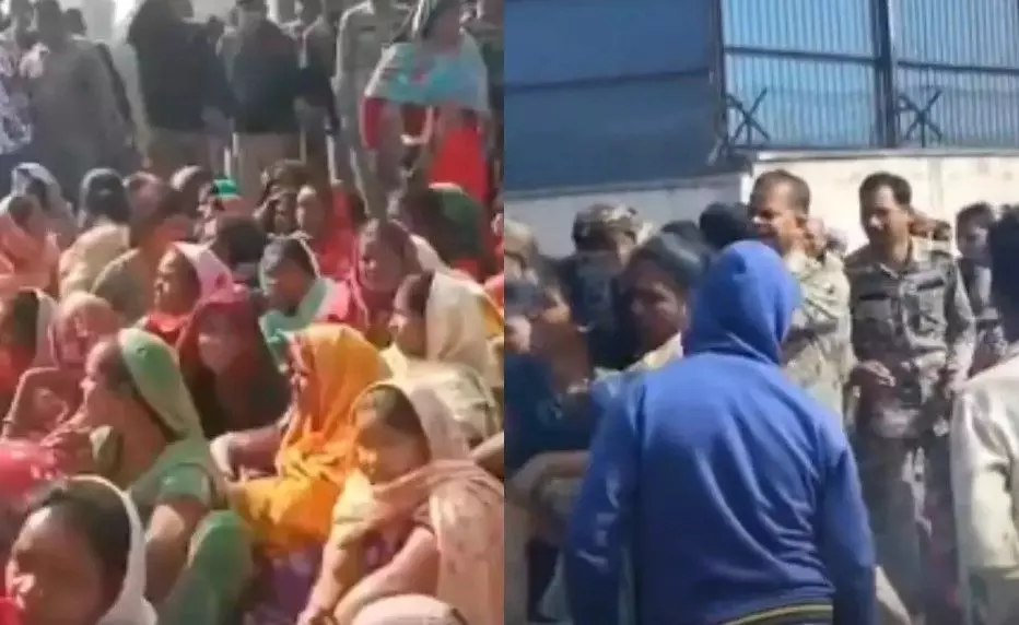 Protest against coal mining turns violent; police vehicles set on fire