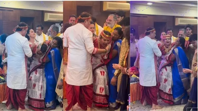 Actress Sudha Chandran gets emotional during bhajan: People struggle to hold her! Actress Sudha Chandran gets emotional during bhajan: People struggle to hold her!