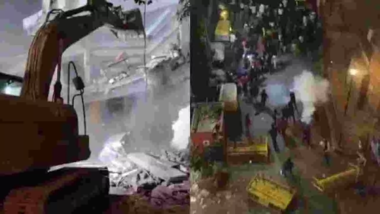 ಮಸೀದಿ ಬಳಿ ಅಕ್ರಮ ಒತ್ತುವರಿ ತೆರವು ಕಾರ್ಯಾಚರಣೆ: ಕಲ್ಲು ತೂರಾಟ, ಅಶ್ರುವಾಯು ಪ್ರಯೋಗ